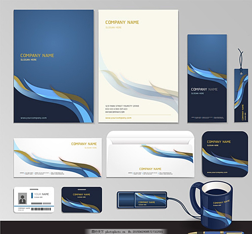 企业VI设计模板 打造专业名片与广告的视觉核心
